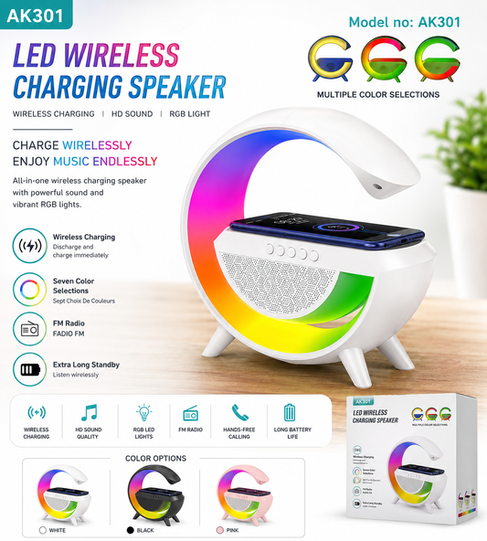 LED Wireless Charging Speaker with RGB