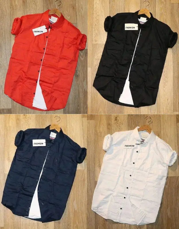 Pack of 4 Plain Shirts sell wholesale in for offer